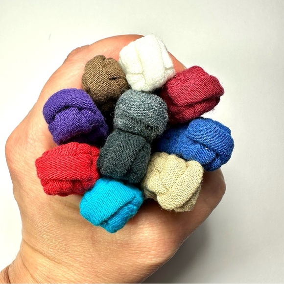 Purple Box Knot Keychain Gold Ring Braided T-Shirt Yarn Macrame Nautical Lanyard - Picture 6 of 8